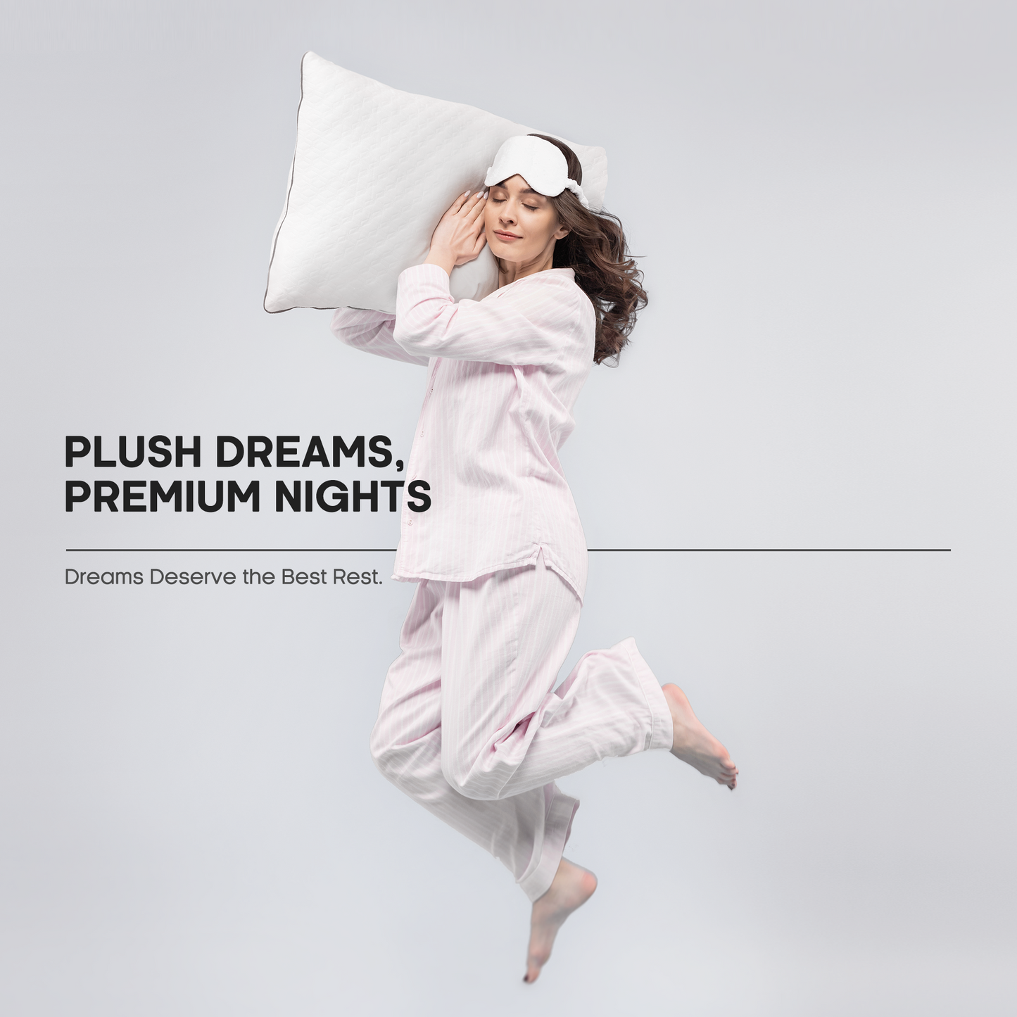 Bed Pillows 2 Pack Queen Size with Premium Pillowcases-Feather Pattern