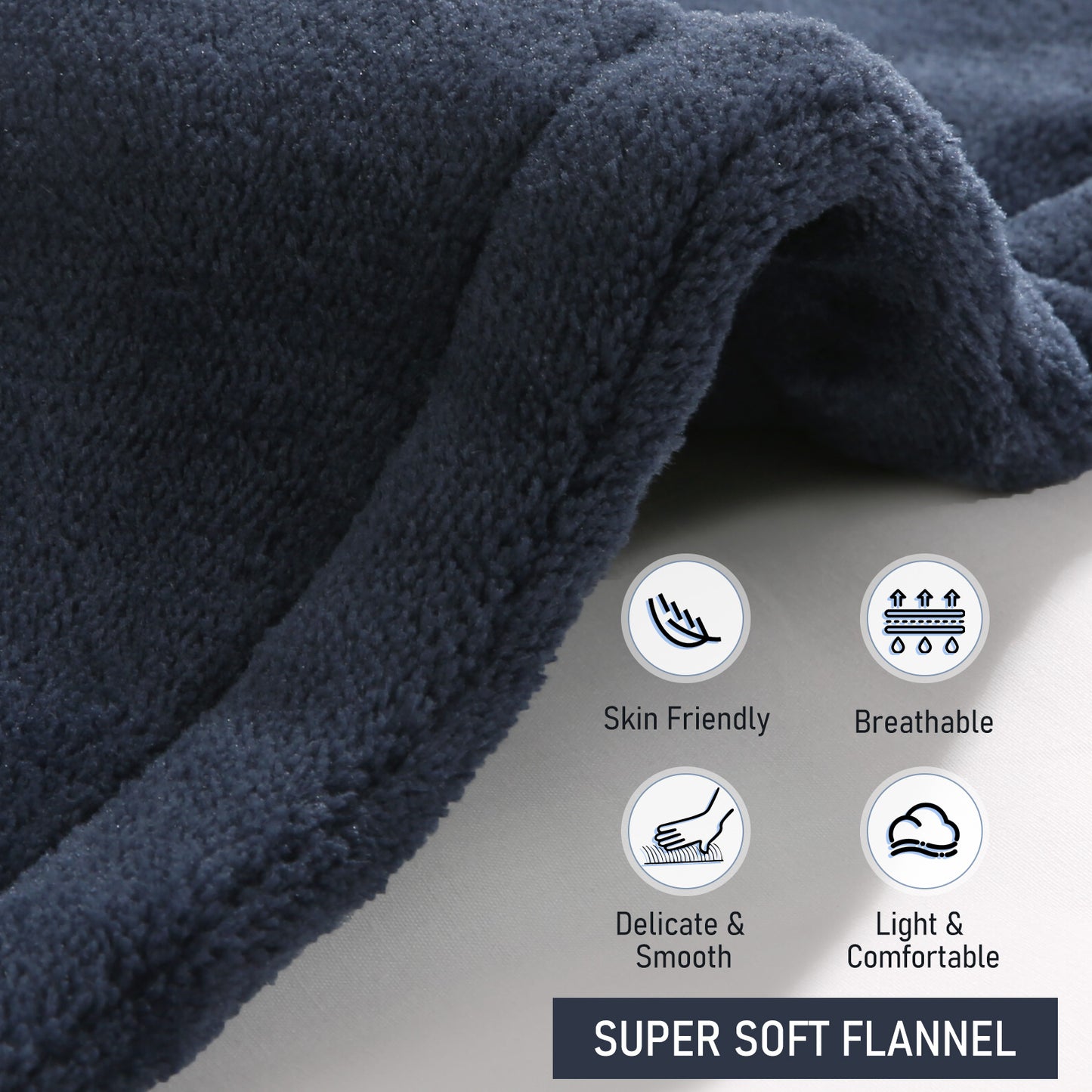 Heating Pad with 4 Heating Levels, 2H Auto-off, Dark Blue, Gift Box, for Neck, Shoulder & Back, 25" x 26"