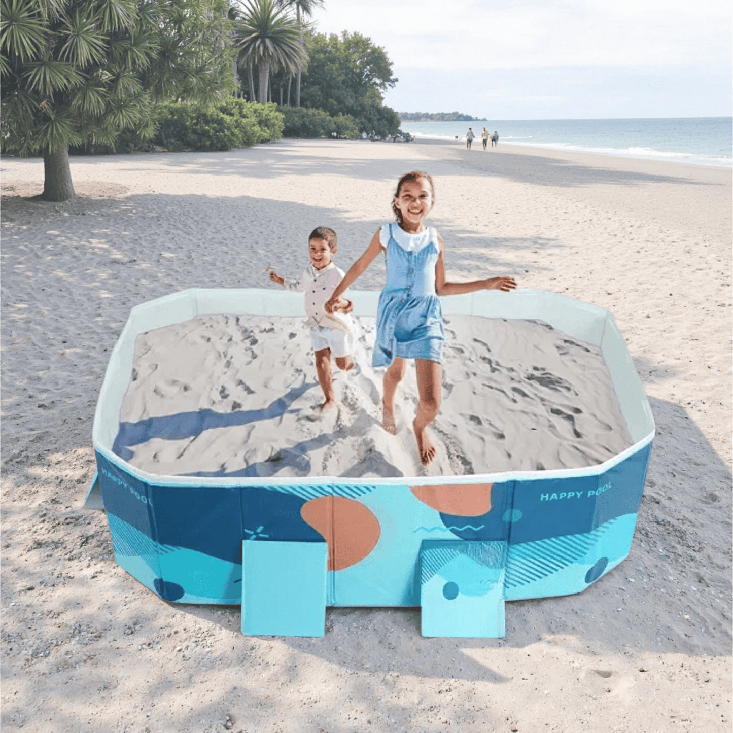 Foldable Ball Pit for Toddlers, 73'' Ocean Ball Pool, Play Pit Gift for Kids for Indoor Outdoor, Blue