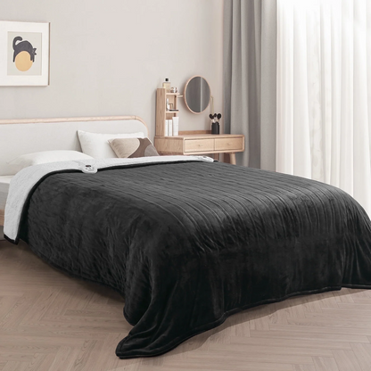 Electric Heated Blanket King Size 90 '' x100'', Fast Heating, 10 Heating Levels, 10H Timers, Preheat Function Machine Washable -Gray