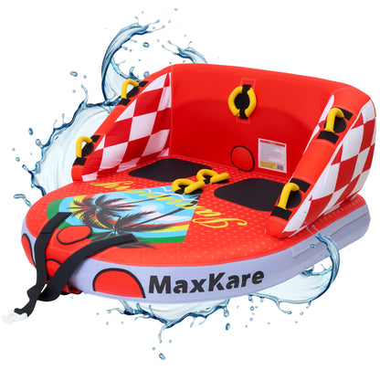 Rowing Towable Inflatable Boat for Teens & Adults, Outdoor Fun, Capacity 450lb, Red