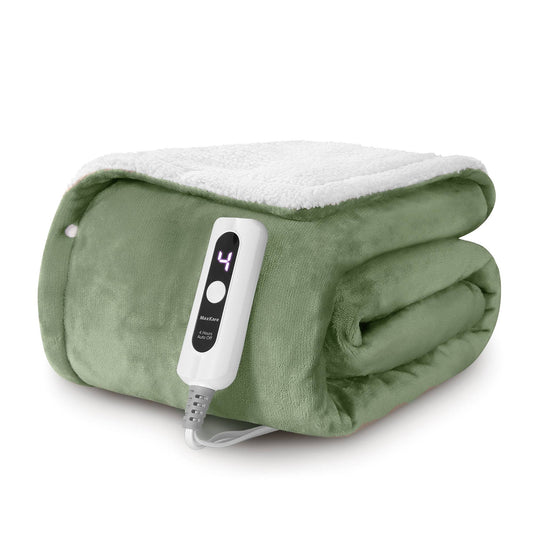 Entil Heated Throw Blanket with 6 Level Heating, Super Soft Flannel, ETL Certified, Safe