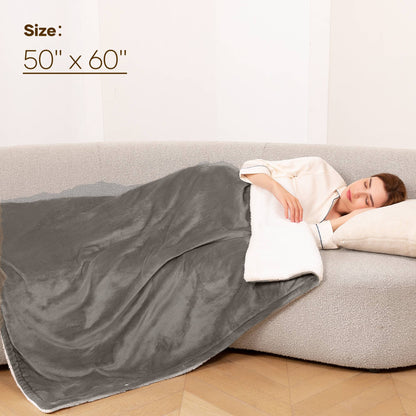 Entil Heated Throw Blanket with 4H Timers, 6 Level Heating, Super Soft Flannel, Ideal Gift