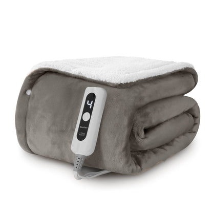 Entil Heated Throw Blanket with 4H Timers, 6 Level Heating, Super Soft Flannel, Ideal Gift