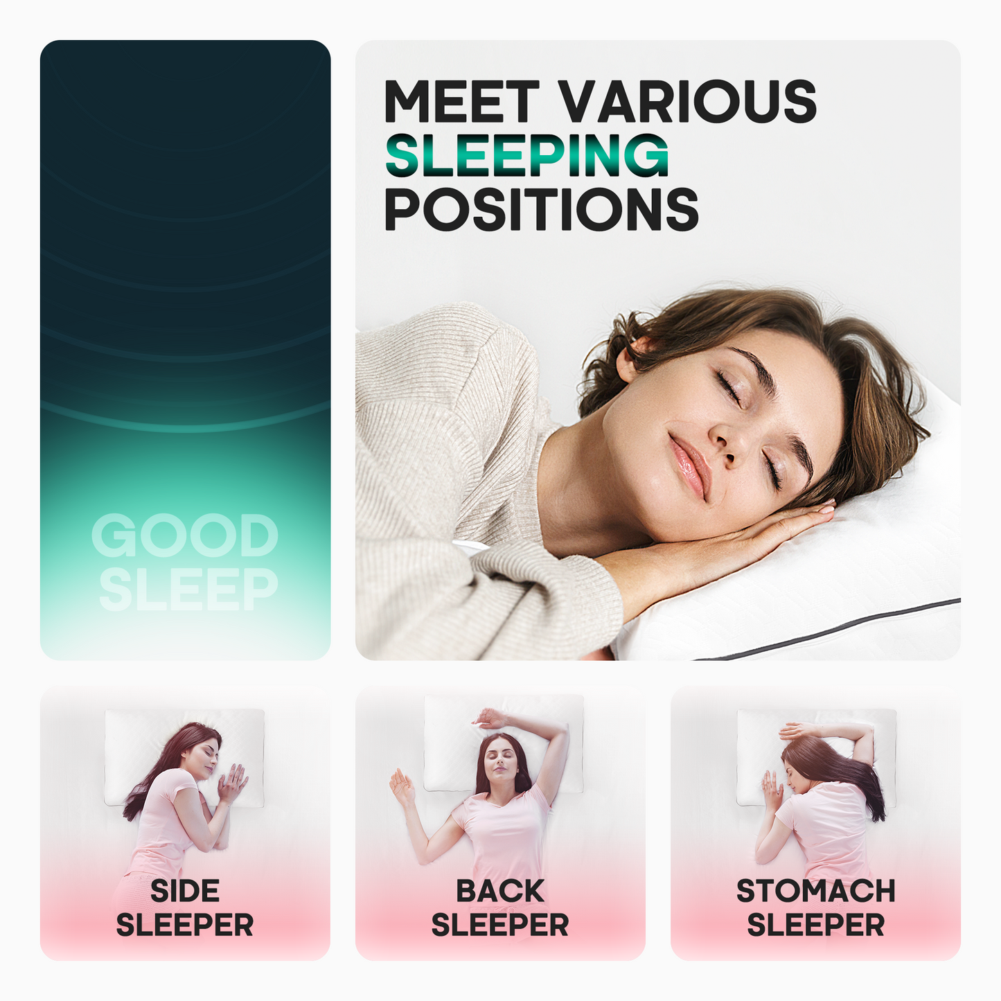 Bed Pillows 2 Pack Queen Size with Premium Pillowcases, Ultra-Soft, Breathable