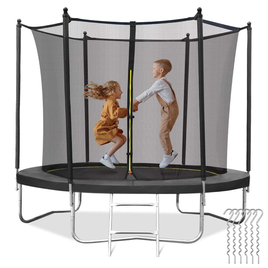 Entil 8ft Trampoline with 360 Safety Enclosure for Kids & Adults 330 lbs Weight Capacity, 360° Enclosure Net