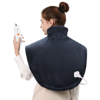 Entil Widen Heating Pad for Shoulder and Back with 4 Heating Levels, 2H Auto-off, Great Gift, Dark Blue,25" x 26"