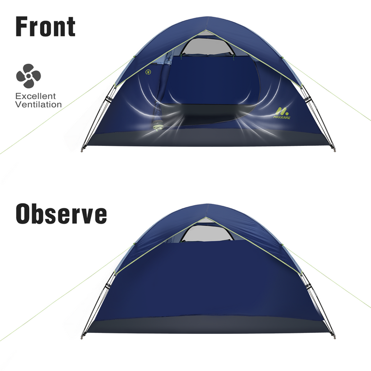 4-Person Dome Camping Tent Carrying Bag for Camping & Hiking & Traveling Outdoor, Blue