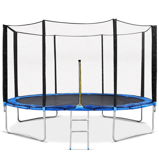 14FT Trampoline for Kids Trampoline with Enclosure 80 Springs, Safety Net Jumping Mat Spring Cover Padding Exercise Fitness Indoor Outdoor, 330lbs Capacity