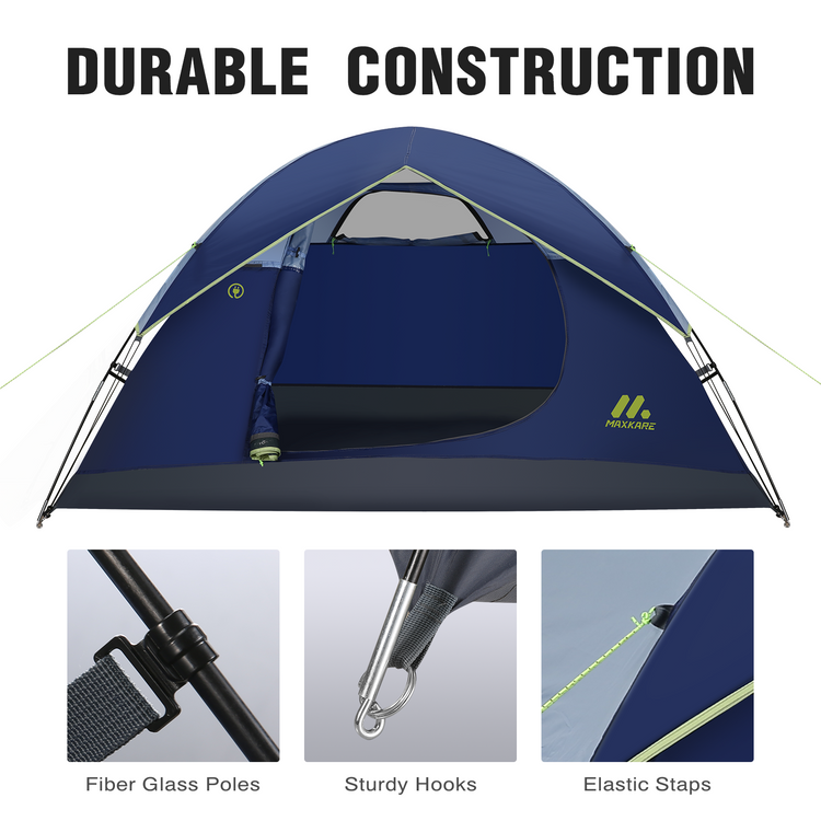 4-Person Dome Camping Tent Carrying Bag for Camping & Hiking & Traveling Outdoor, Blue