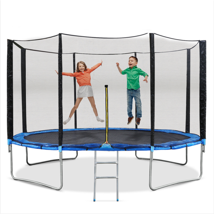 14FT Trampoline for Kids Trampoline with Enclosure 80 Springs, Safety Net Jumping Mat Spring Cover Padding Exercise Fitness Indoor Outdoor, 330lbs Capacity