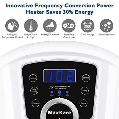 Foot Spa Bath Massager 3-Speed Frequency Conversion Heat - Bubbles - Massage, 4 Motorized Massage Rollers, Adjustable Time & Temprature 6 in 1 Pedicure Soaking Feet Basin, Soothe and Comfort Feet - NAIPO