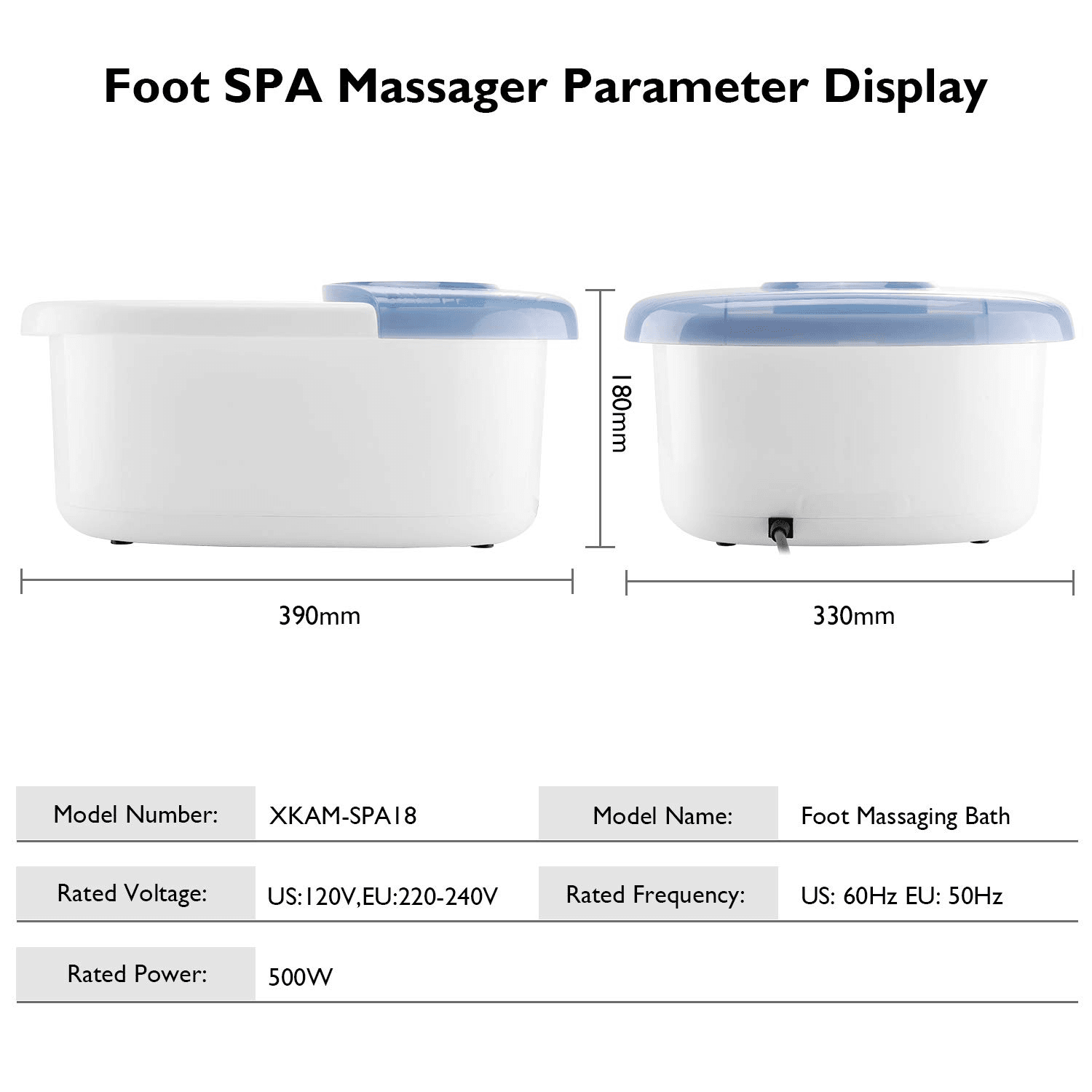 Foot Spa Bath Massager with Heat Bubbles Vibration 3 in 1 Function, 16 Masssage Rollers Soaker Digital Temperature Control Pedicure Tub Bath for Feet Home Use - NAIPO