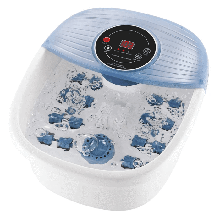 Foot Spa/Bath Massager with Heat, Bubbles, and Vibration, Digital Temperature Control, 16 Masssage Rollers with Mini Detachable Massage Points, Soothe and Comfort Feet - NAIPO