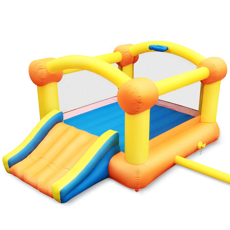 Gasky Bounce House Bouncy House Inflatable Bounce House Bouncing House 10x7x5.6FT Large Bouncing Area W Slide,Blower,Basketball Hoop, Repair Patches, Storage Bag for Ages 3-8 Years Kids Outdoor