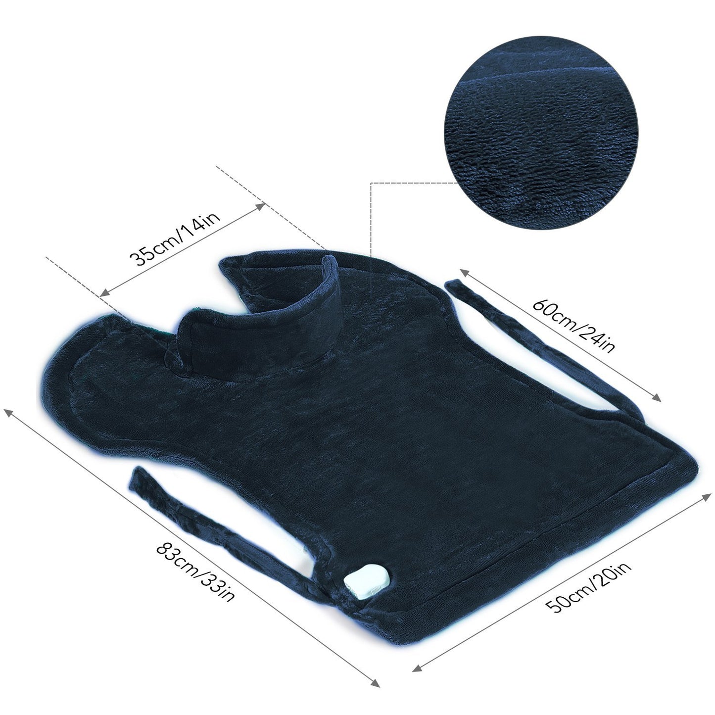 Large Heating Pad for Back and Shoulder, 24"x33" Heat Wrap with Fast-Heating and 4 Heat Settings, 2 Hours Auto Shut Off Available ,Machine Washable - NAIPO